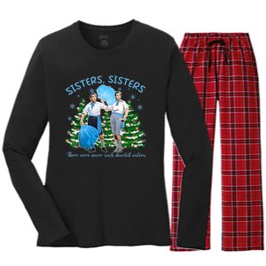 Sisters White Christmas Movie 1954 Xmas Snow Holiday Pajamas Women's Long Sleeve Flannel Pajama Set 