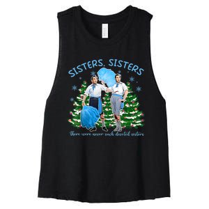 Sisters White Christmas Movie 1954 Xmas Snow Holiday Pajamas Women's Racerback Cropped Tank