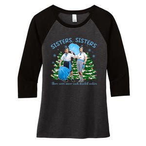 Sisters White Christmas Movie 1954 Xmas Snow Holiday Pajamas Women's Tri-Blend 3/4-Sleeve Raglan Shirt