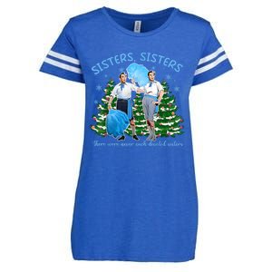 Sisters White Christmas Movie 1954 Xmas Snow Holiday Pajamas Enza Ladies Jersey Football T-Shirt