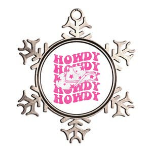 Southern Western Cowgirl Rodeo Pink Hat Metallic Star Ornament