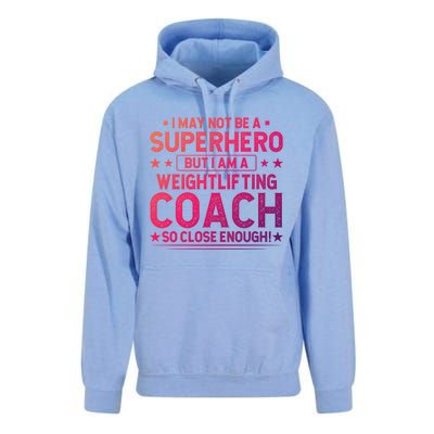 Superhero Weightlifting Coach Funny Weightlifting Coach Gift Unisex Surf Hoodie