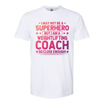 Superhero Weightlifting Coach Funny Weightlifting Coach Gift Softstyle® CVC T-Shirt