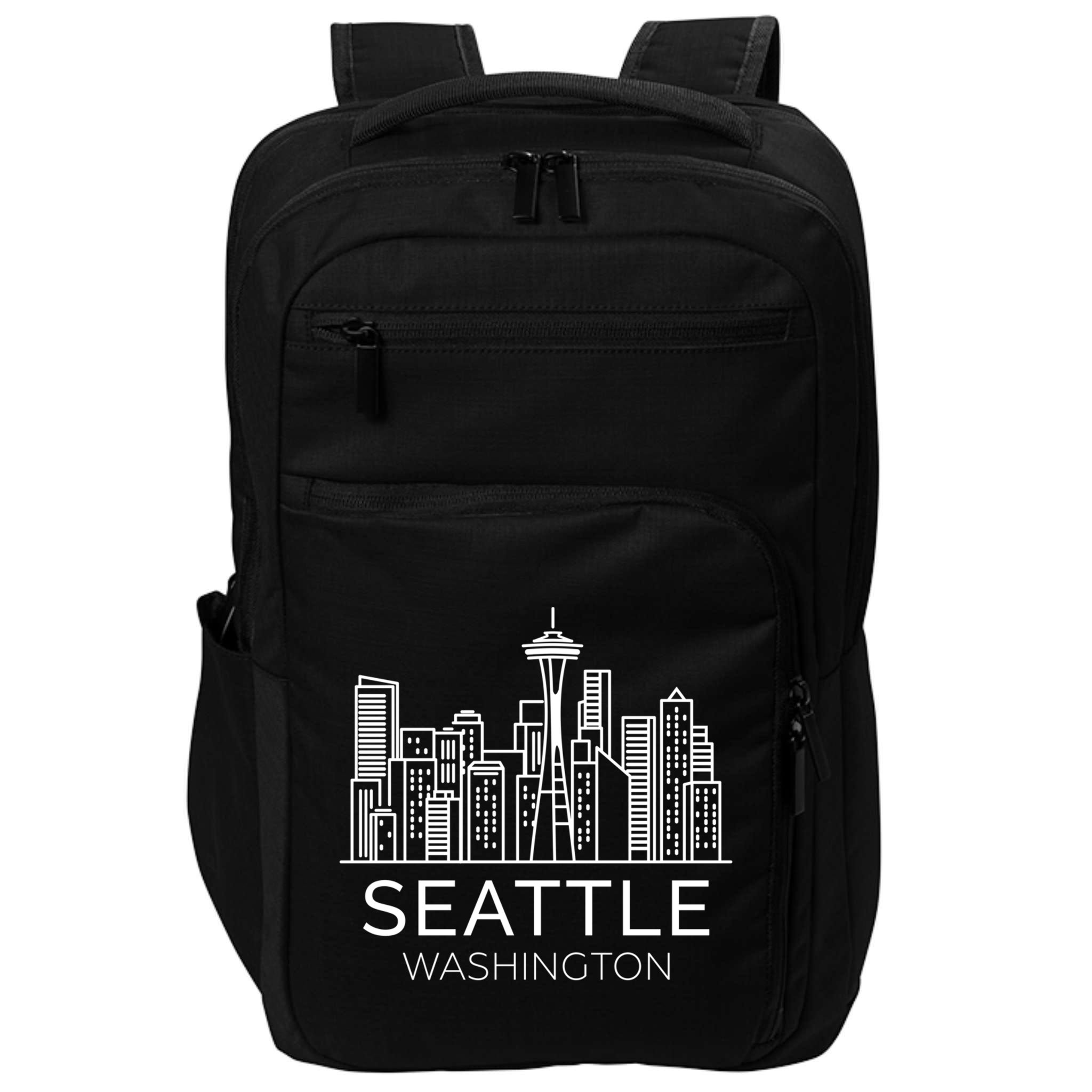 Seattle Washington Downtown Skyline Hoodie Souvenir Hoodie Impact Tech Backpack