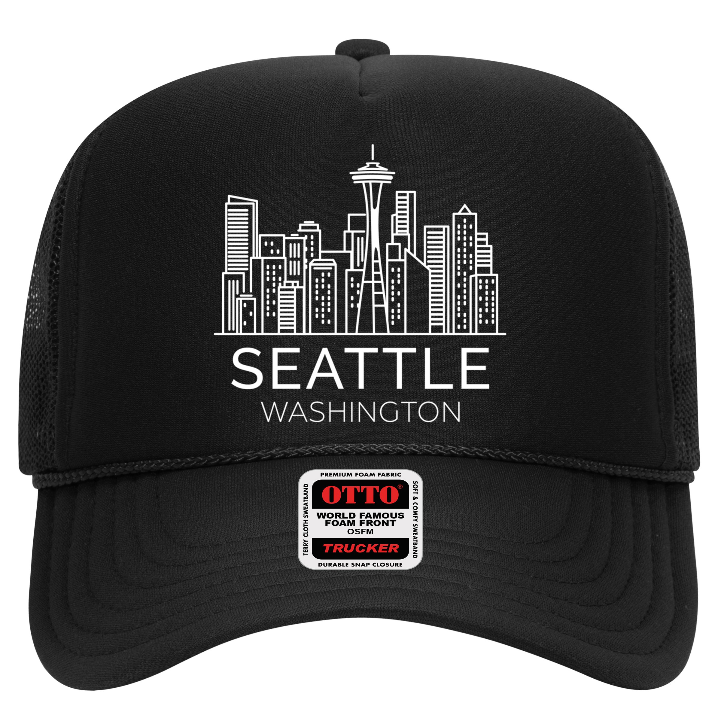 Seattle Washington Downtown Skyline Hoodie Souvenir Hoodie Hat
