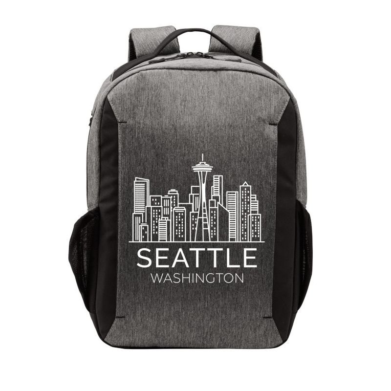 Seattle Washington Downtown Skyline Hoodie Souvenir Hoodie Vector Backpack