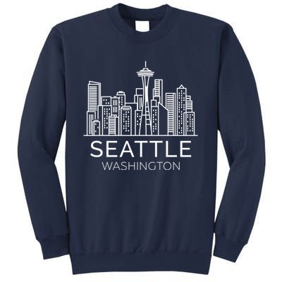 Seattle Washington Downtown Skyline Hoodie Souvenir Hoodie Sweatshirt