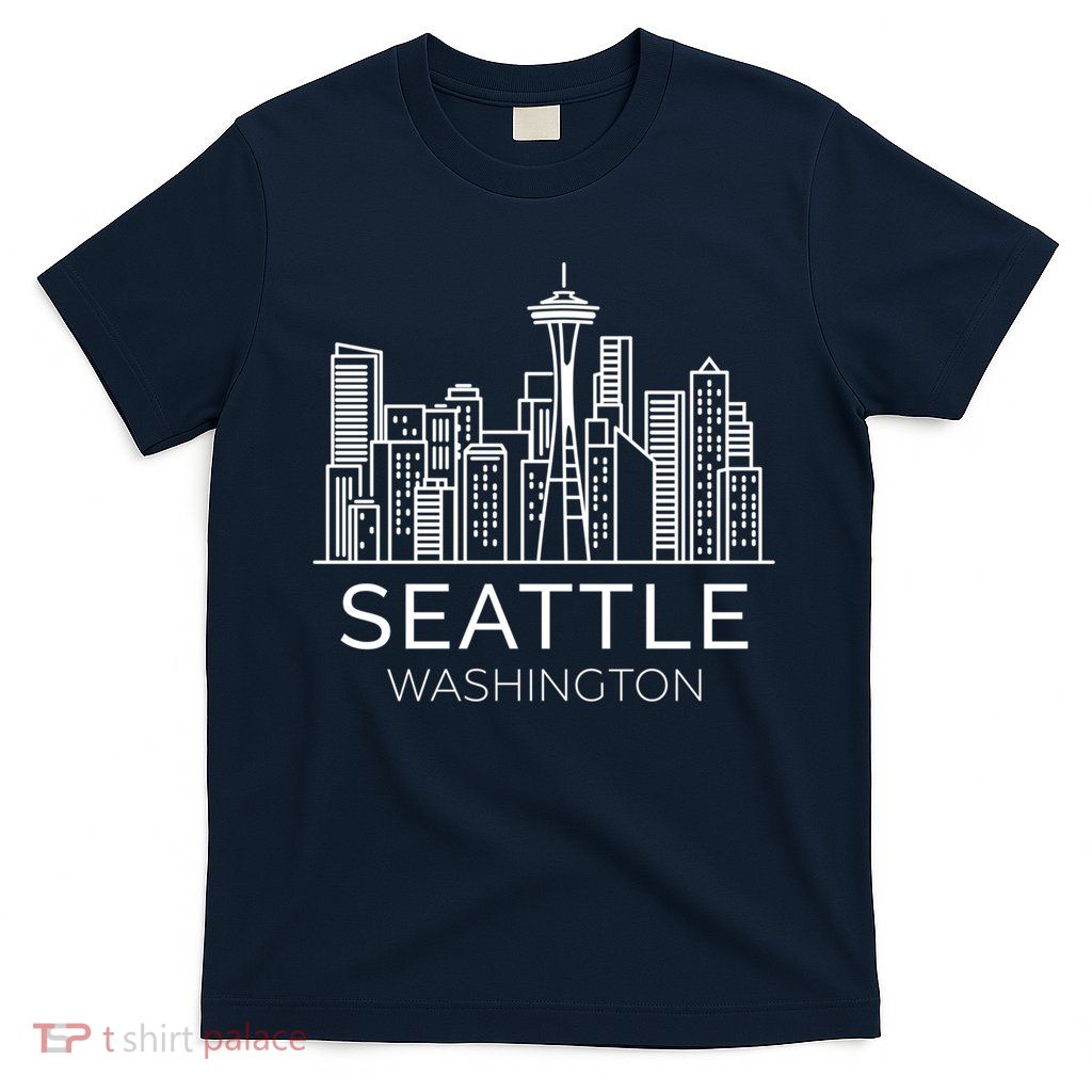 Seattle Washington Downtown Skyline Hoodie Souvenir Hoodie T-Shirt