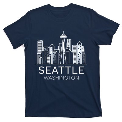 Seattle Washington Downtown Skyline Hoodie Souvenir Hoodie T-Shirt