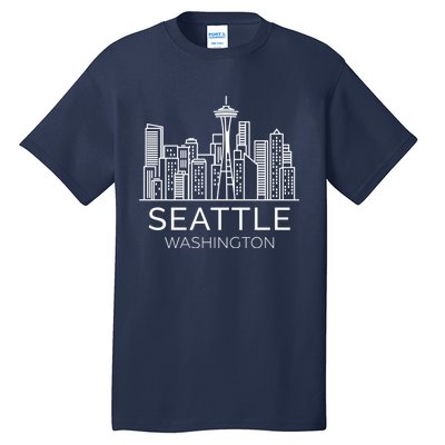 Seattle Washington Downtown Skyline Hoodie Souvenir Hoodie Tall T-Shirt