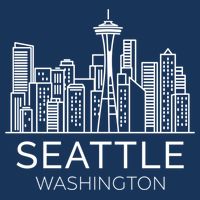 Seattle Washington Downtown Skyline Hoodie Souvenir Hoodie Drawstring Bag