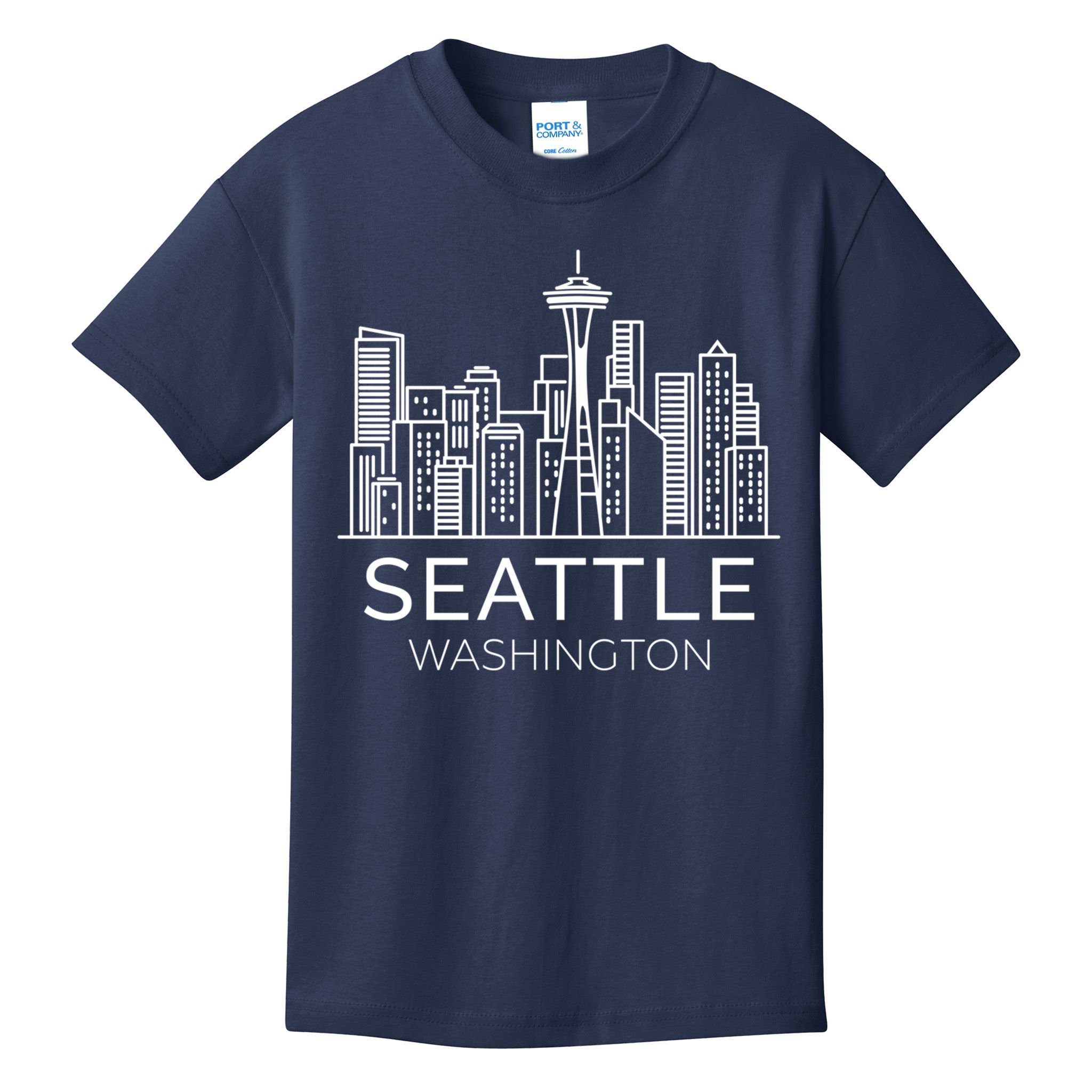 Seattle Washington Downtown Skyline Hoodie Souvenir Hoodie Kids T-Shirt