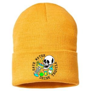 Save Water Drink Tequila Sustainable Knit Beanie