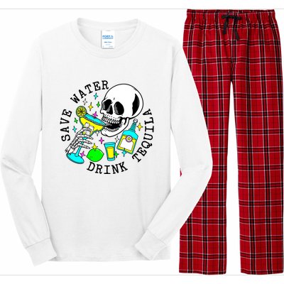 Save Water Drink Tequila Long Sleeve Pajama Set