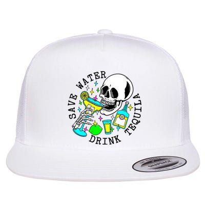 Save Water Drink Tequila Flat Bill Trucker Hat