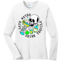 Save Water Drink Tequila Ladies Long Sleeve Shirt