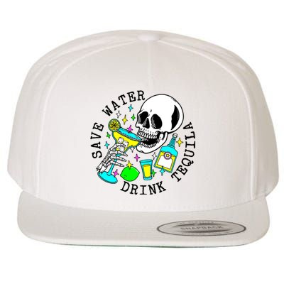 Save Water Drink Tequila Wool Snapback Cap