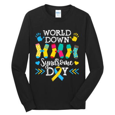 Socks World Down Syndrome Awareness Day Tall Long Sleeve T-Shirt