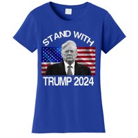 Stand With Donald Trump 2024 Vintage Usa Flag Cute Gift Women's T-Shirt