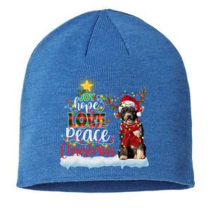 Spanish Water Dog Santa Hat Reindeer Costume Christmas Light Cool Gift Sustainable Beanie