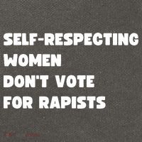 Selfrespecting Women DonT Vote For Rapists Cotton Canvas Backpack