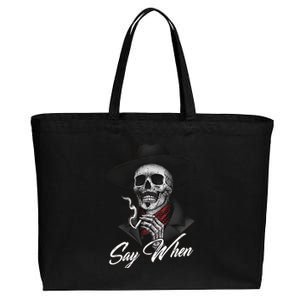 Say When Doc Holiday Cotton Canvas Jumbo Tote