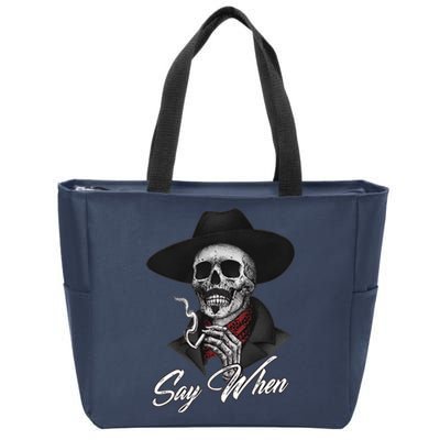 Say When Doc Holiday Zip Tote Bag