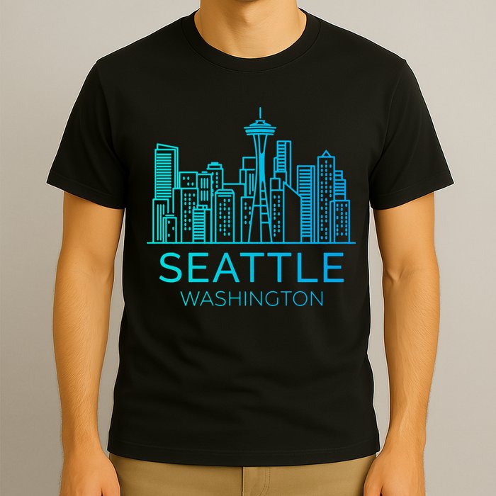 Seattle Washington Downtown Skyline T-Shirt