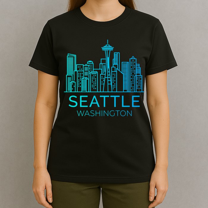 Seattle Washington Downtown Skyline T-Shirt