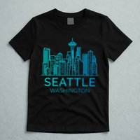 Seattle Washington Downtown Skyline T-Shirt