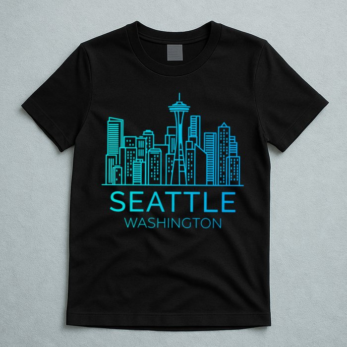 Seattle Washington Downtown Skyline T-Shirt