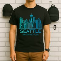 Seattle Washington Downtown Skyline T-Shirt