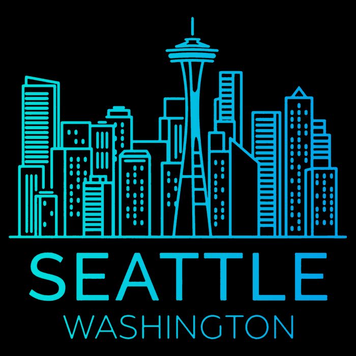 Seattle Washington Downtown Skyline T-Shirt