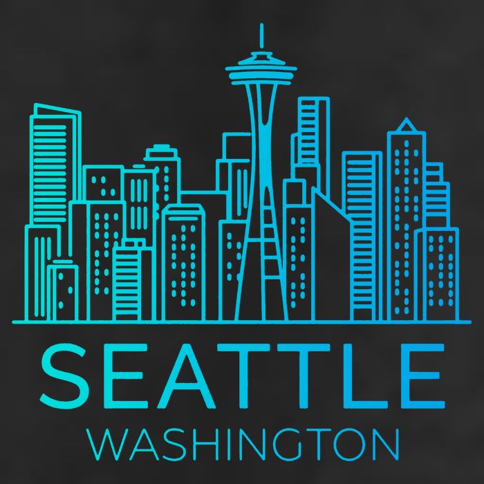 Seattle Washington Downtown Skyline 11oz C Handle Ceramic Mug
