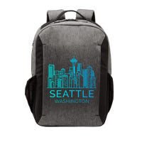 Seattle Washington Downtown Skyline Vector Backpack