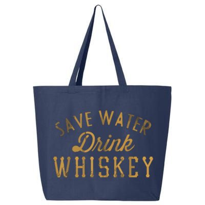 Save Water Drink Whiskey Vintage Graphic 25L Jumbo Tote