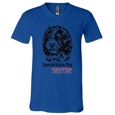 Spanish Water Dog Mom Loves Gift V-Neck T-Shirt