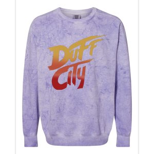 Smug Wearing Duff City Colorblast Crewneck Sweatshirt