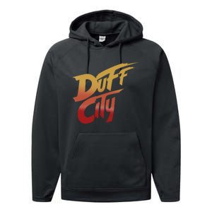 Smug Wearing Duff City Performance Fleece Hoodie