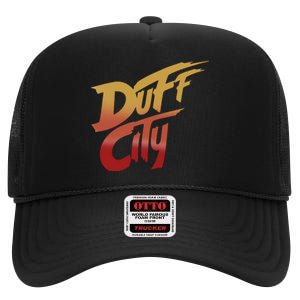 Smug Wearing Duff City High Crown Mesh Back Trucker Hat