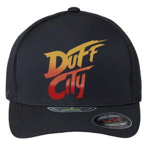 Smug Wearing Duff City Flexfit Unipanel Trucker Cap