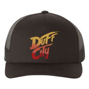 Smug Wearing Duff City Yupoong Adult 5-Panel Trucker Hat