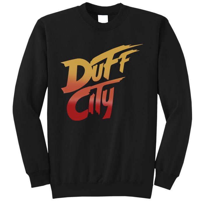 Smug Wearing Duff City Sweatshirt