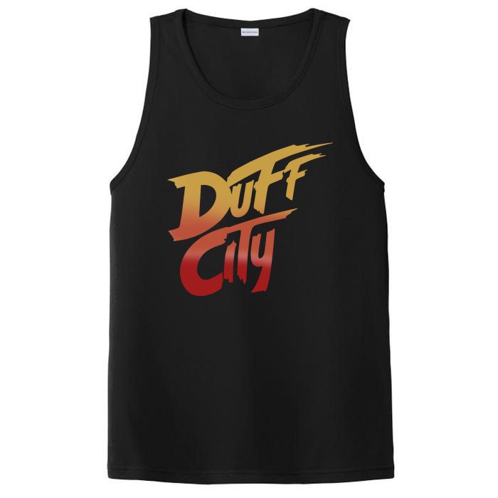 Smug Wearing Duff City PosiCharge Competitor Tank