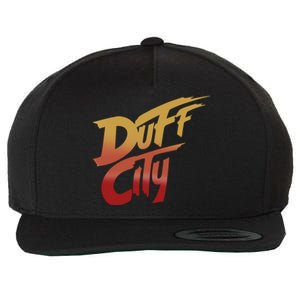 Smug Wearing Duff City Wool Snapback Cap