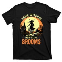 Some Witches Don't Like Brooms Witch Cycling Ride A Bicycle T-Shirt