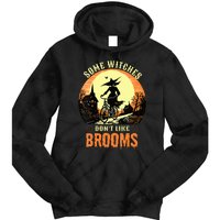 Some Witches Don't Like Brooms Witch Cycling Ride A Bicycle Tie Dye Hoodie