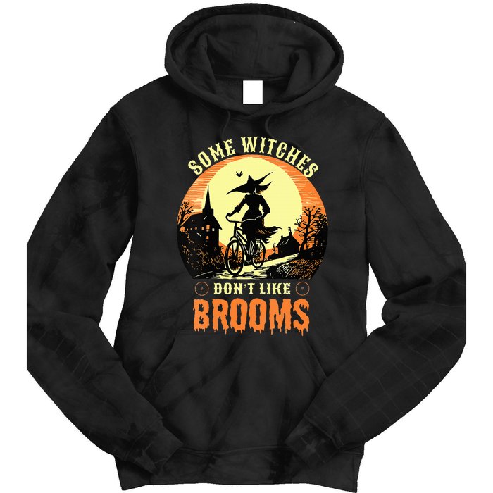 Some Witches Don't Like Brooms Witch Cycling Ride A Bicycle Tie Dye Hoodie