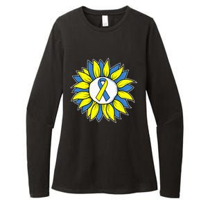 Sunflower World Down Syndrome Awareness Day T21 Womens CVC Long Sleeve Shirt