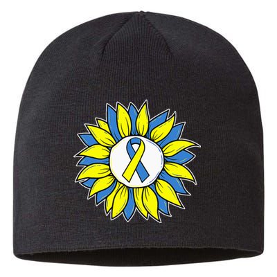 Sunflower World Down Syndrome Awareness Day T21 Sustainable Beanie